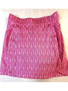 Belyn Key Skort Pink XS Tiered Back Wide Waistband Pockets Stretchy Pickleball